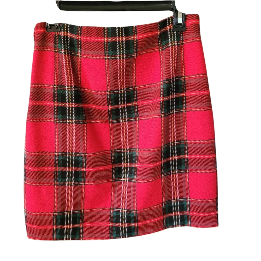 Talbots Tartan plaid wool blend A-line skirt - 4P.            F76 - Picture 4 of 6